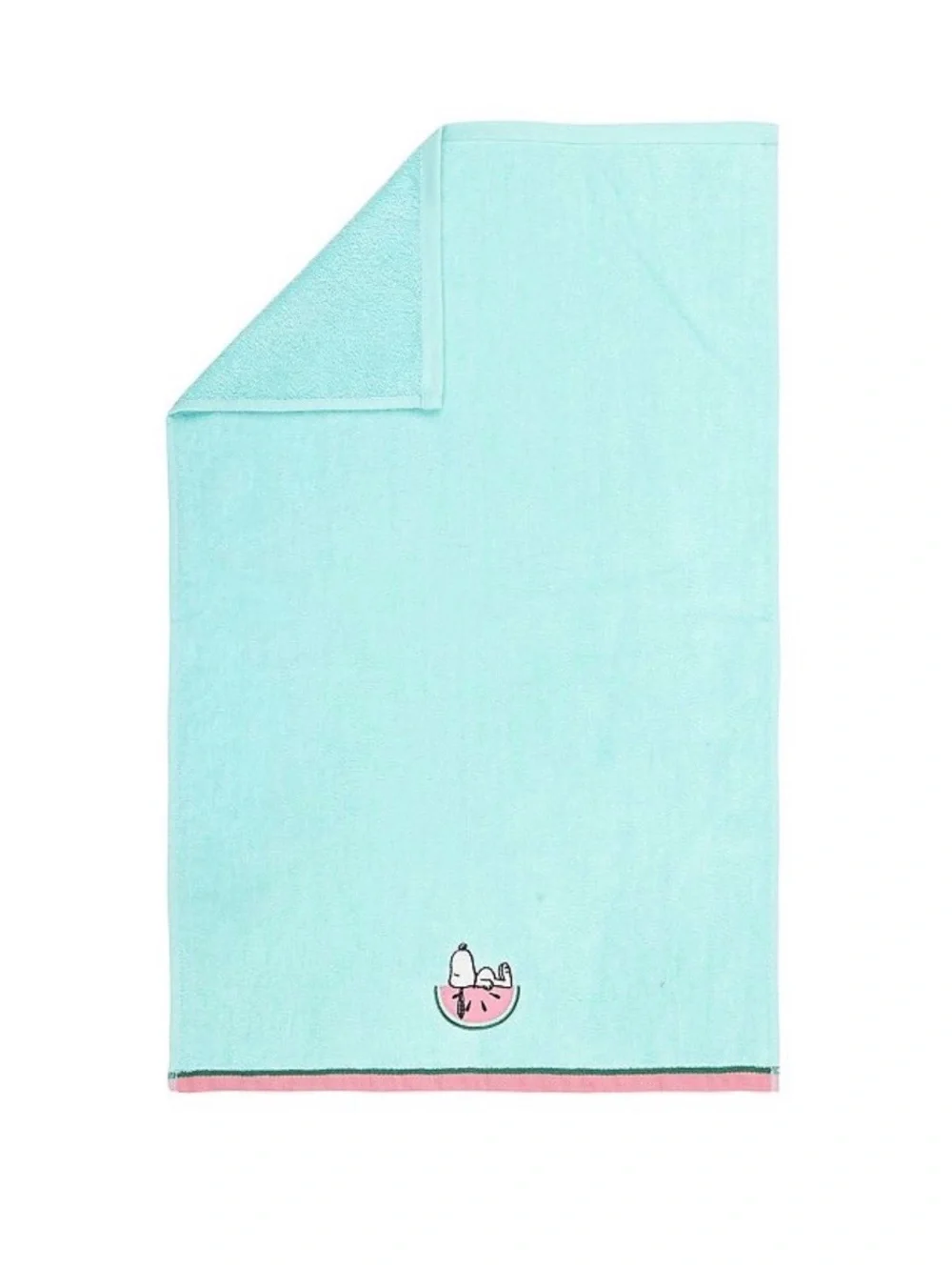 Peanuts Summer Snoopy Hand Towels & Watermelon Embroidery 2pk Set Brand New